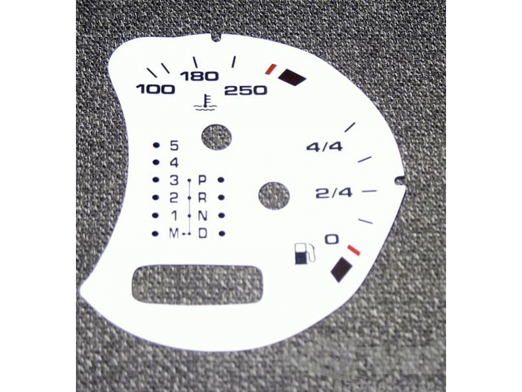 Gauge Face Fuel Tank White Boxster/996/turbo/gt2 W/o Bc Fahrenh...