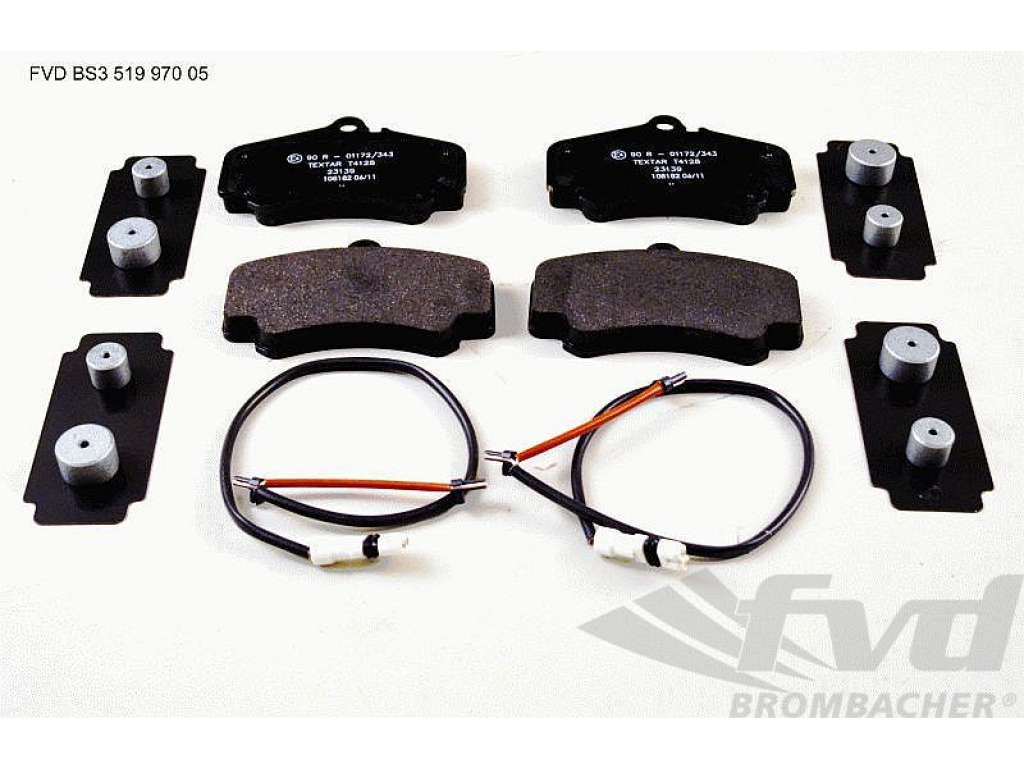Brake Service Kit Front (no Discs!) 997-1 C4s 05-08