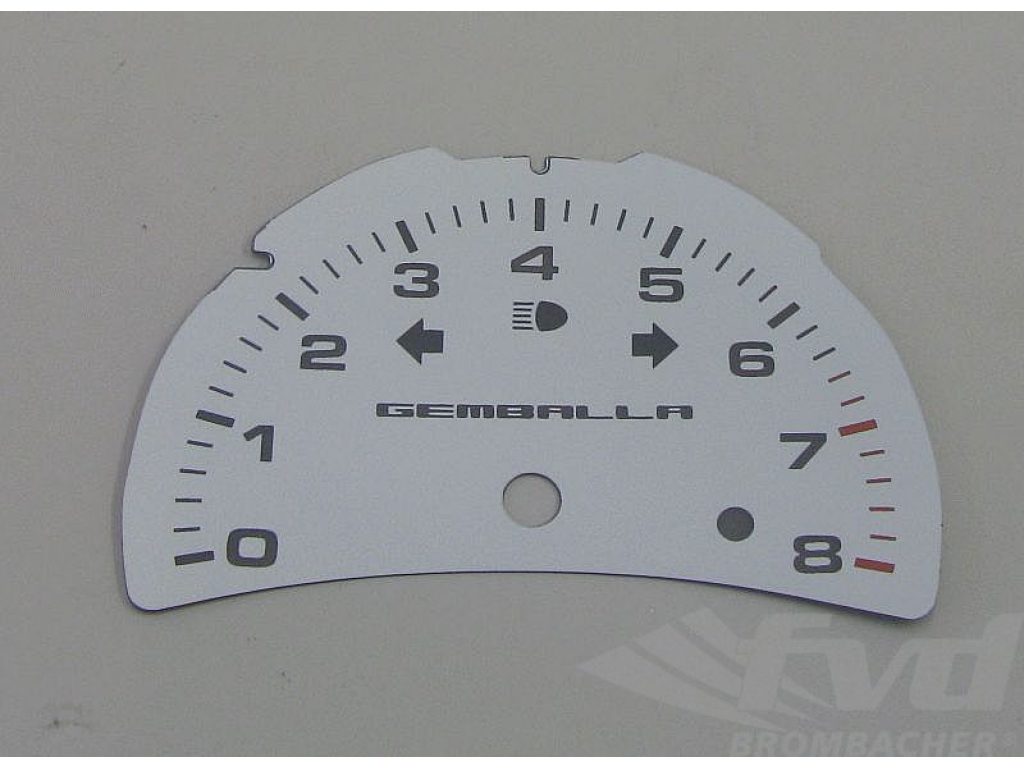 Gauge Face Silver-white Gemballa 996 Turbo (tach Only)