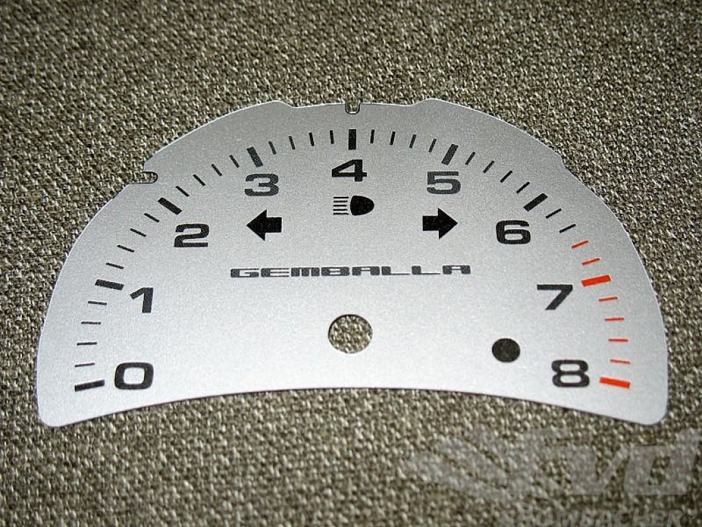 Gauge Face Silver Gemballa 996 Turbo (tach Only)