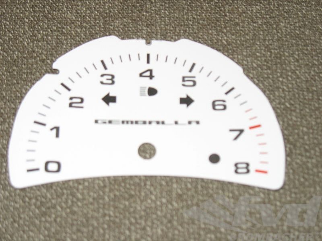 Gauge Face White Gemballa 996 Turbo (tach Only)