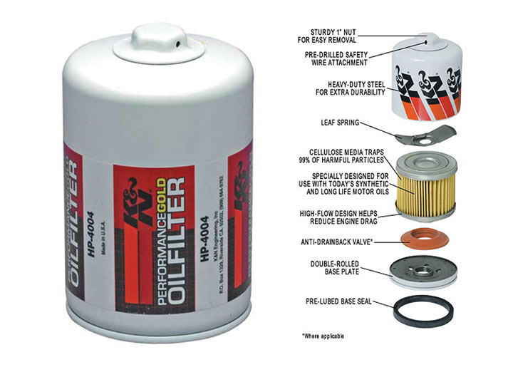 K&n Performance Oil Filter (for Use With Spin-on Filter Adapter...