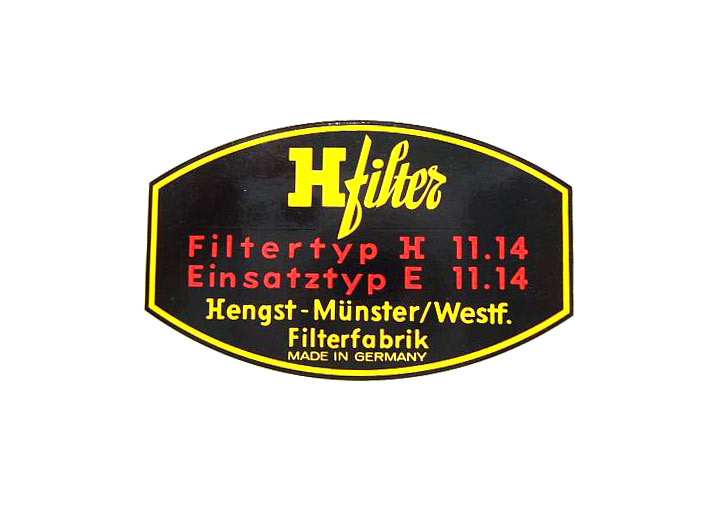 H Filter Oil Filter Decal, 356