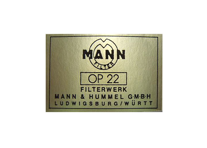 Mann Oil Filter Decal (early), 356