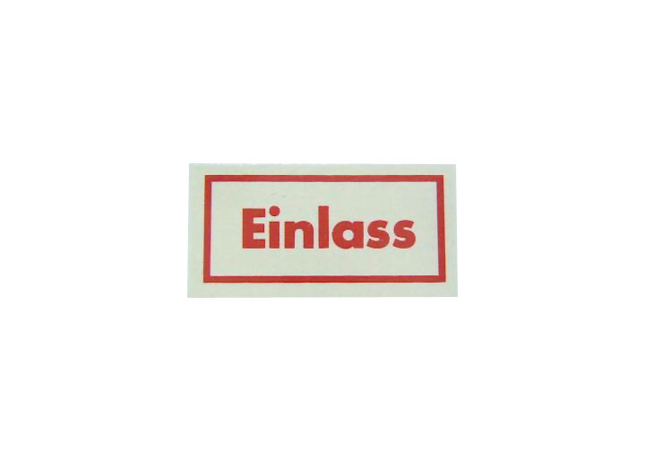 Einlass Oil Filter Decal, 356