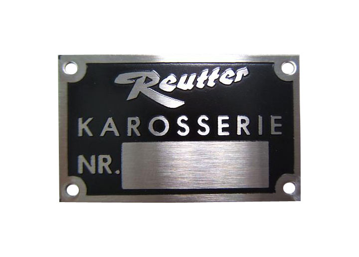 Reutter Chassis Number Plate