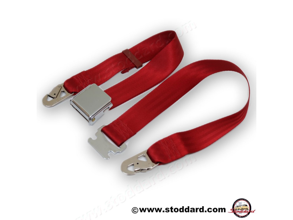 2-point Lap Seat Belt, Red, For Front Seat With Integrated Adju...