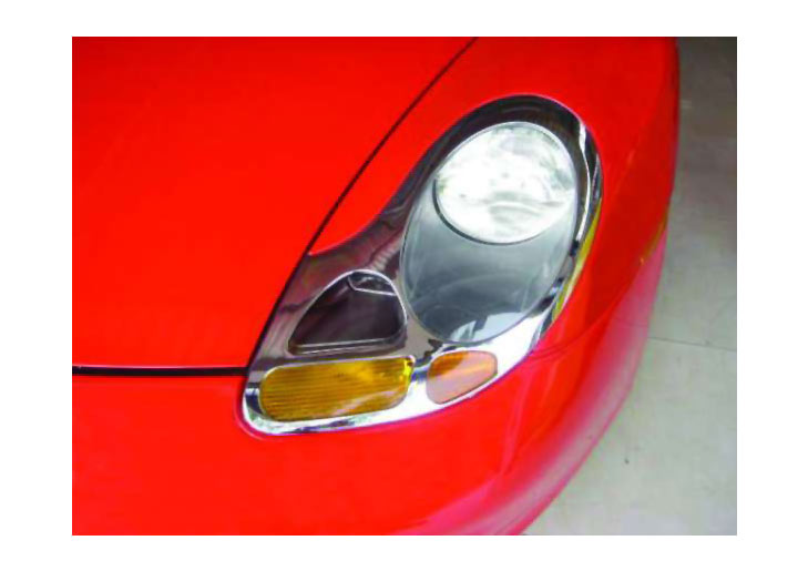Boxster/996 Headlight Trim, Front Black