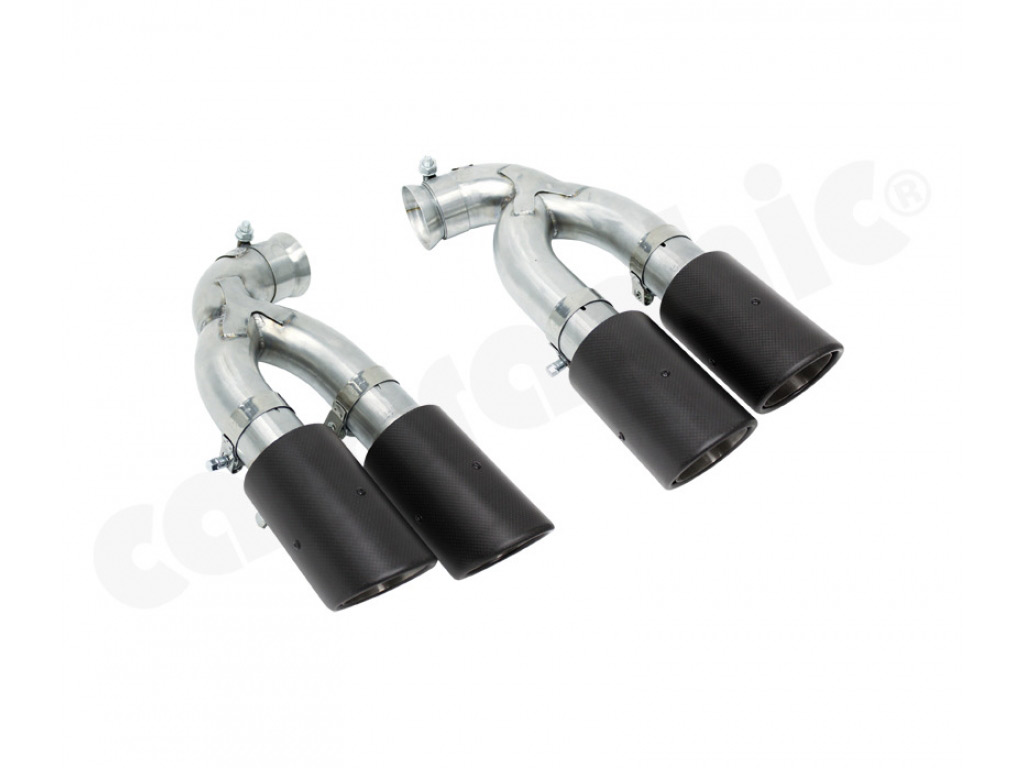 Cargraphic Tailpipe Set Double End Carbon