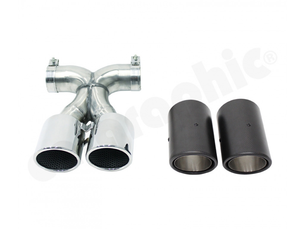 Cargraphic Tailpipe Double End Carbon