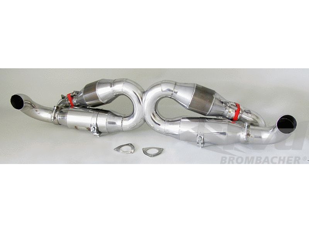End Muffler M&m Race 996 3,6l With 100 Cell Sport Catalytics Fo...
