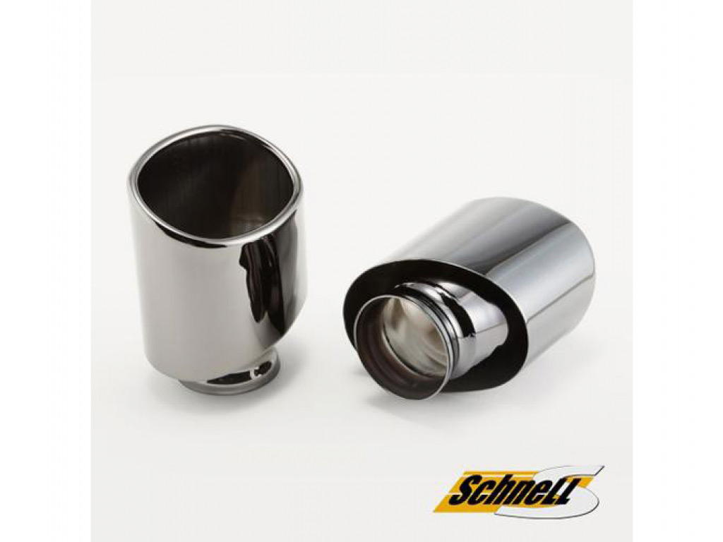Schnell Black Oval Tapered Muffler Tips