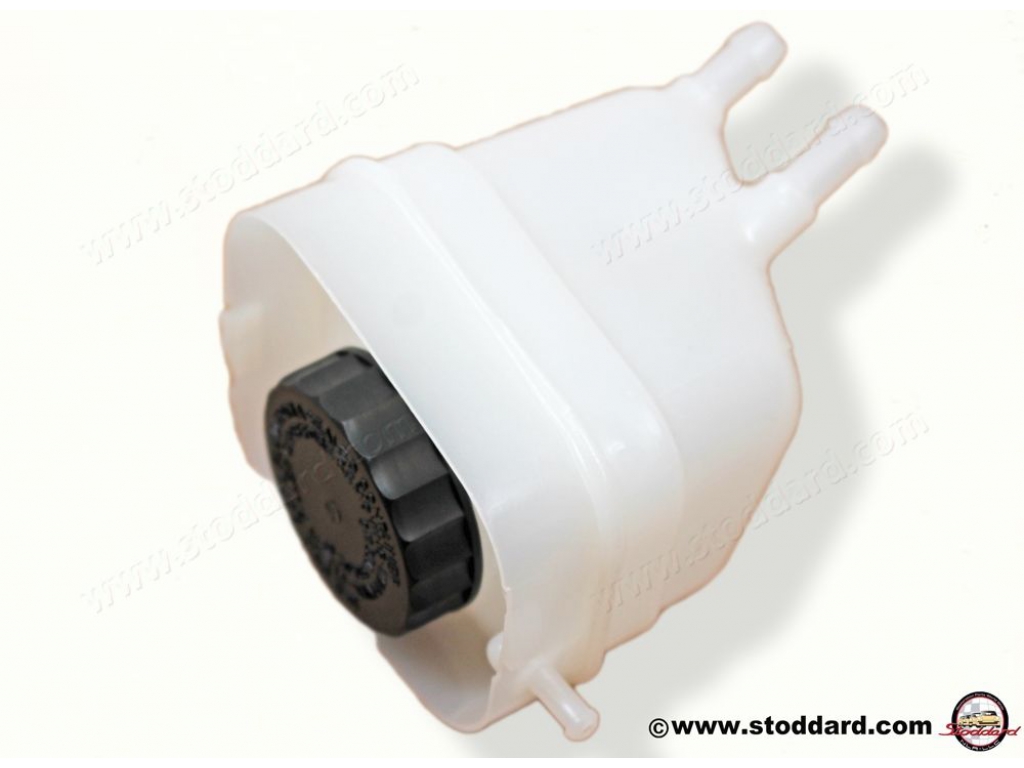 Fluid Reservoir With Cap For Cars With Dual Circuit Master Cyli...