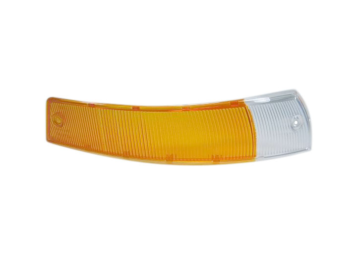 Front Signal Lens, Amber/clear, Right Side. Fits 1965-1968. Eur...