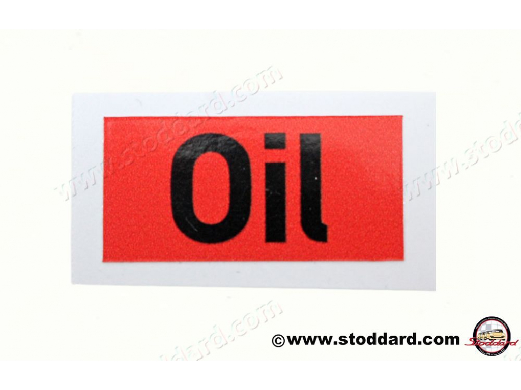 Oil Decal For Filler Cap On 1972 911, Red