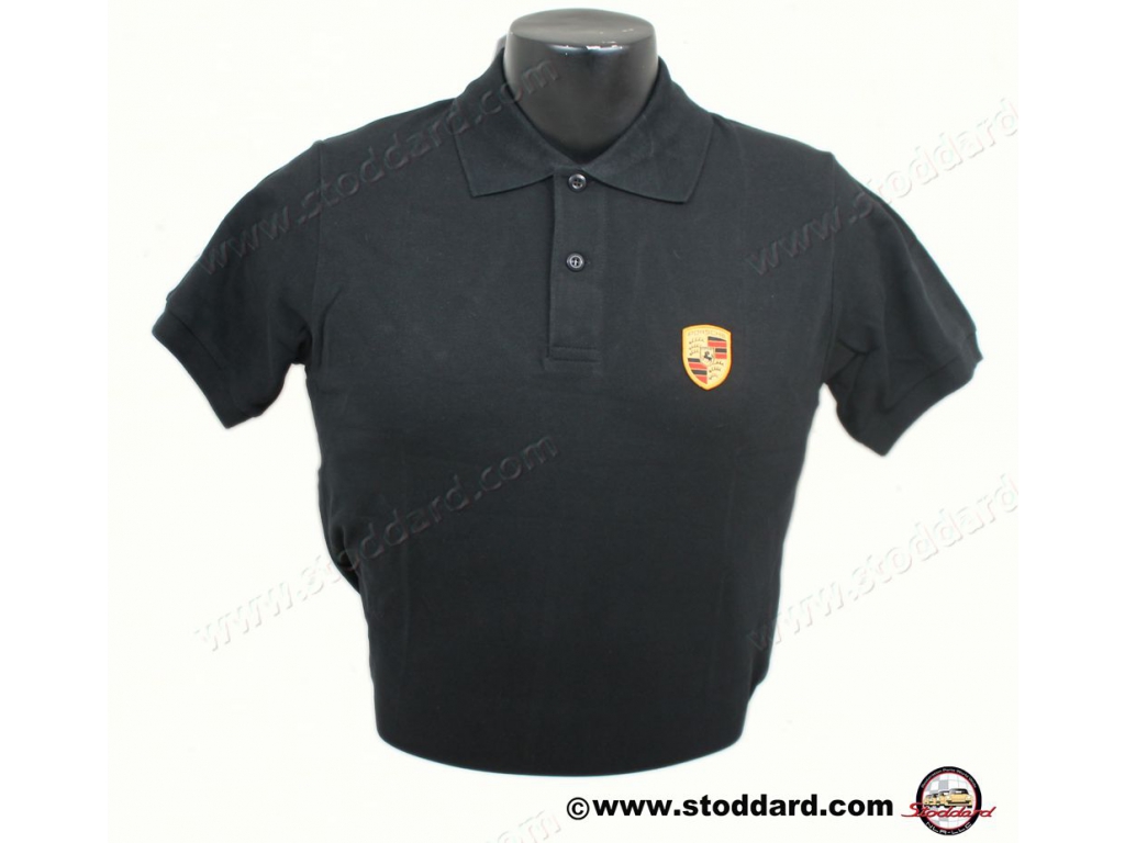 Polo Shirt Crest Black - Size Medium