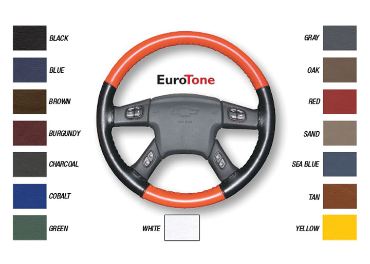 Wheelskins Euro Two-tone Color Leather Steering Wheel Cover 