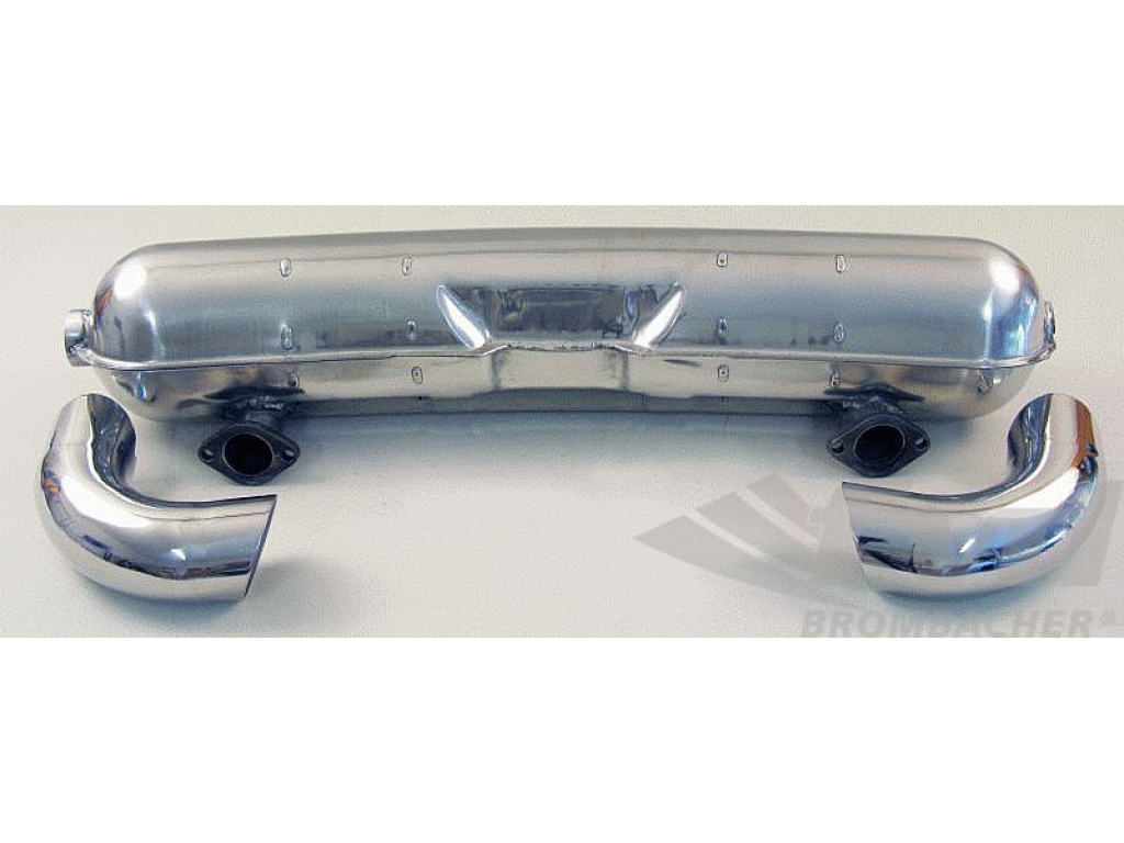 Muffler 911 1975-89 - Sport - Stainless Steel - 2 In X 2 Out - ...