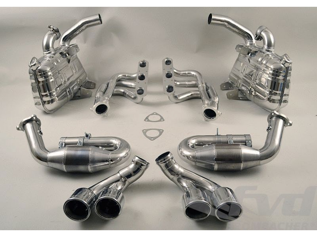 Exhaust System, 997.1 Brombacher With 200 Cell Hd Cats, Quad 3....