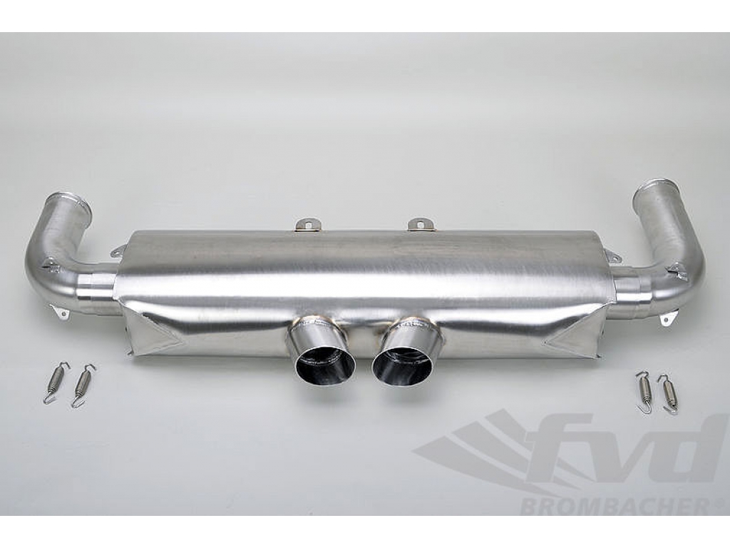 Center Muffler Race M&m 997 Gt3 Cup / Cup S, Stainless Steel Wi...