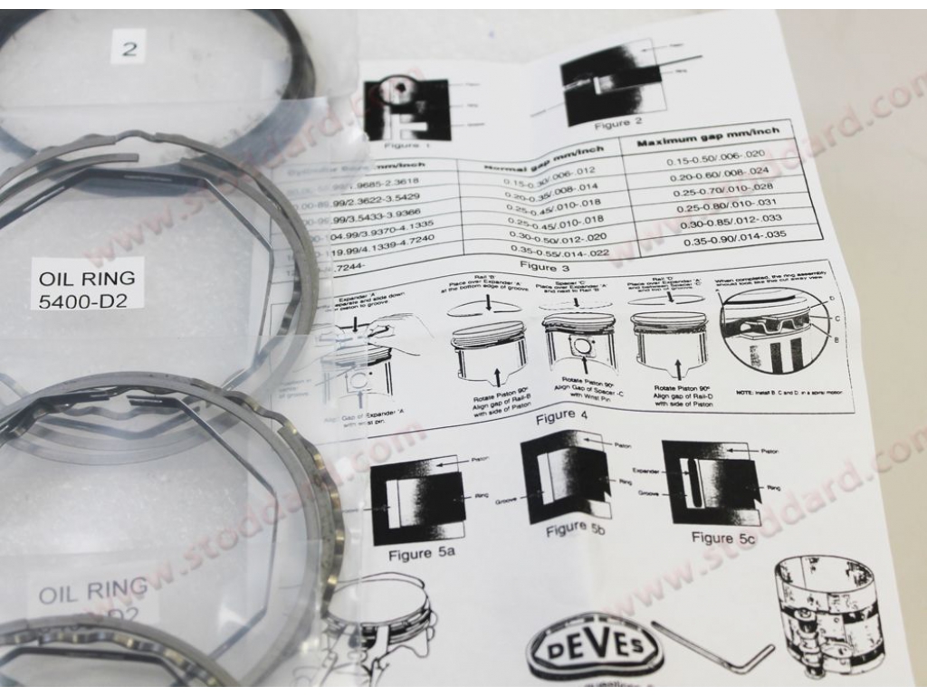 Piston Ring Set, 2.4 Liter 911t With Cis 84mm-1.50, 1.75, 4.00....